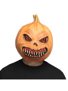 Masque latex citrouille