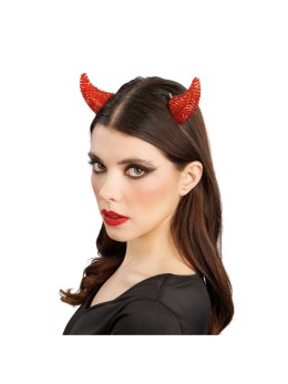 Cornes de Diable Rouge à Strass