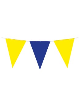 Guirlande triangle bleu et jaune 10m
