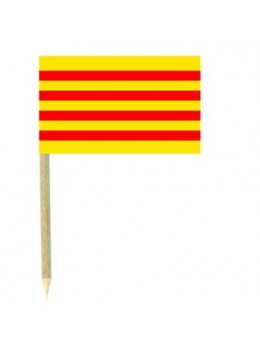 10 drapeaux Catalan pour décoration buffet , thème Catalan