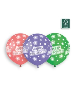 3 Ballons anniversaires 48cm