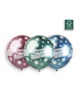 3 Ballons anniversaires métal 48cm