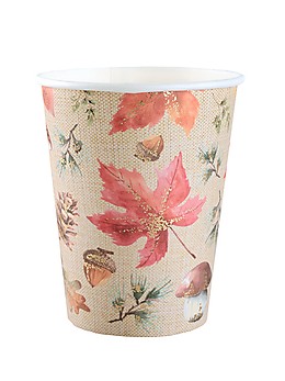 Verres carton jetable thème Automne : Décoration de table jetable